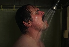David Harbour in shower