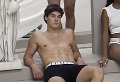 Noah Beck dick bulge and shirtless underwear pics