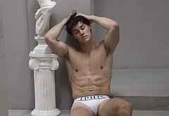 Noah Beck dick bulge and shirtless underwear pics