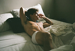 Noah Beck dick bulge and shirtless underwear pics