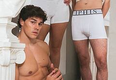 Noah Beck dick bulge and shirtless underwear pics