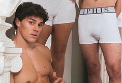 Noah Beck dick bulge and shirtless underwear pics
