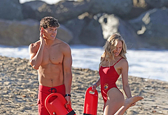 Noah Beck shirtless beach shots