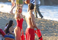 Noah Beck shirtless beach shots