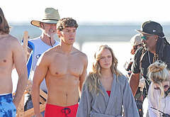 Noah Beck shirtless beach shots