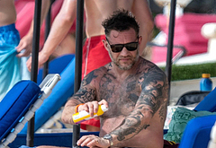 Tom Hardy Goes Shirtless During a Beach Day in Barbados