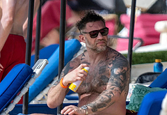 Tom Hardy Goes Shirtless During a Beach Day in Barbados