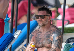 Tom Hardy Goes Shirtless During a Beach Day in Barbados