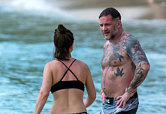 Tom Hardy Goes Shirtless During a Beach Day in Barbados
