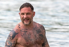 Tom Hardy Goes Shirtless During a Beach Day in Barbados