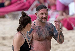 Tom Hardy Goes Shirtless During a Beach Day in Barbados