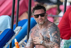 Tom Hardy Goes Shirtless During a Beach Day in Barbados