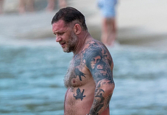 Tom Hardy Goes Shirtless During a Beach Day in Barbados