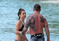 Tom Hardy Goes Shirtless During a Beach Day in Barbados