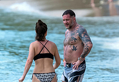 Tom Hardy Goes Shirtless During a Beach Day in Barbados