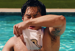 Hudson Williams shirtless for Madwoman Video