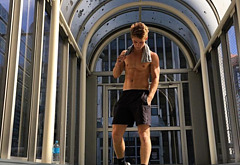 Nico Greetham shirtless and bulge pics