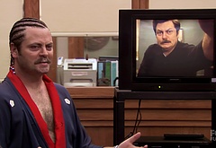Nick Offerman nude cock and gay sex scenes