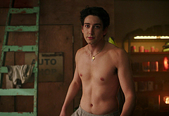 Milo Manheim shirtless