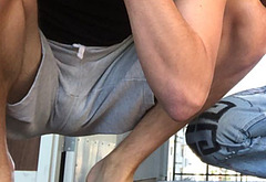 Milo Manheim shirtless and penis bulge pics