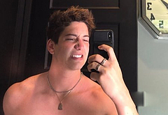Milo Manheim shirtless and penis bulge pics