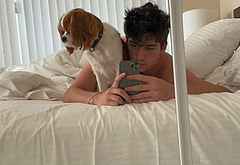 Milo Manheim shirtless and penis bulge pics