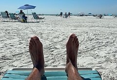 Michael Evans Behling foot photos