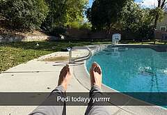 Michael Evans Behling foot photos
