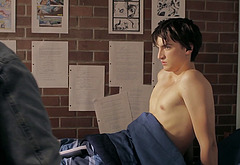 Richard Harmon shirtless in Judas Kiss