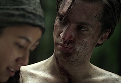 Richard Harmon shirtless in The 100 3-05 Hakeldama