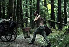 Richard Harmon shirtless in The 100 3-05 Hakeldama