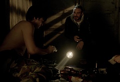 Richard Harmon shirtless in Rogue 1-03 Cathys Song