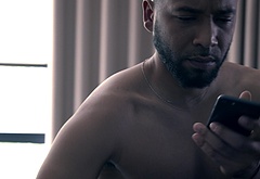 Jussie Smollett shirtless in Empire 5-04 Love All Trust a Few