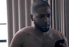 Jussie Smollett shirtless in Empire 5-04 Love All Trust a Few