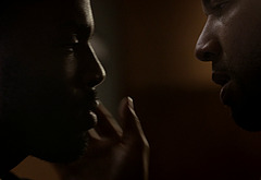 Jussie Smollett and Tobias Truvillion shirtless in Empire 2-16 The Lyon Who Cried Wolf