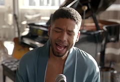 Jussie Smollett shirtless in Empire 2-04 Poor Yorick