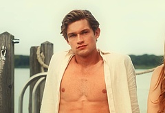 Damian Hardung shirtless in Maxton Hall 1-04 The Moment Of Truth
