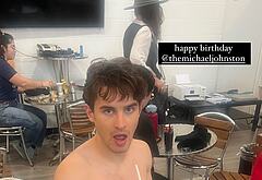 Michael Johnston shirtless and erotic gay pics