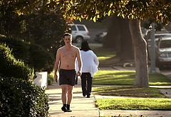 Noah Reid naked torso in Kevin From Work