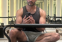 Sachin Bhatt shirtless and dick bulge photos