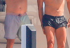 Orlando Blooms Shirtless Yacht Day with Woody Harrelson