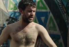 Jack Whitehall shirtless in Bounty Hunters