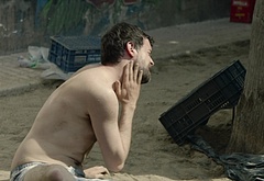 Jack Whitehall shirtless in Bounty Hunters