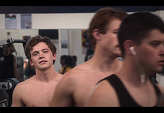 Igby Rigney shirtless in The Sex Lives Of College Girls