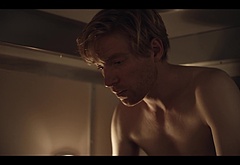 Domhnall Gleeson shirtless in Run