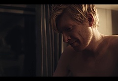 Domhnall Gleeson shirtless in Run