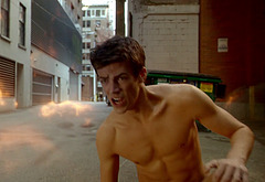 Grant Gustin shirtless and sexy in The Flash