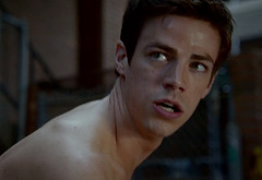 Grant Gustin shirtless and sexy in The Flash