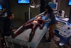 Grant Gustin shirtless and sexy in The Flash
