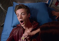 Grant Gustin shirtless and sexy in The Flash